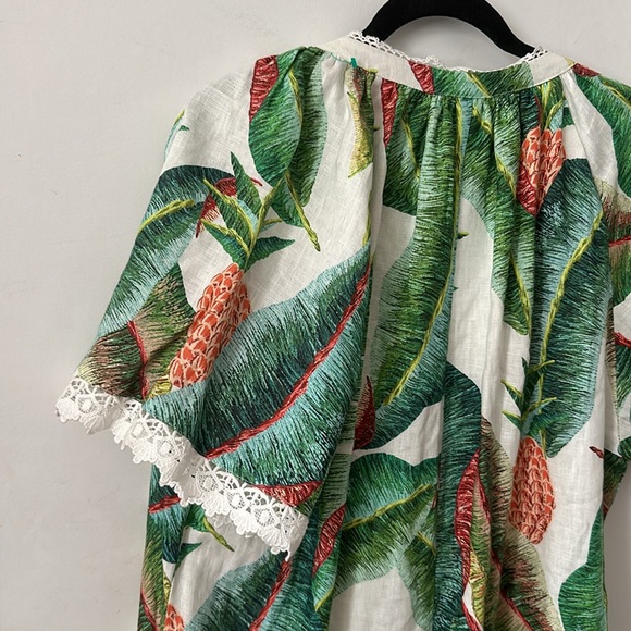 FARM Rio Forest Palm Linen Jumpsuit NWT - Picture 10 of 12